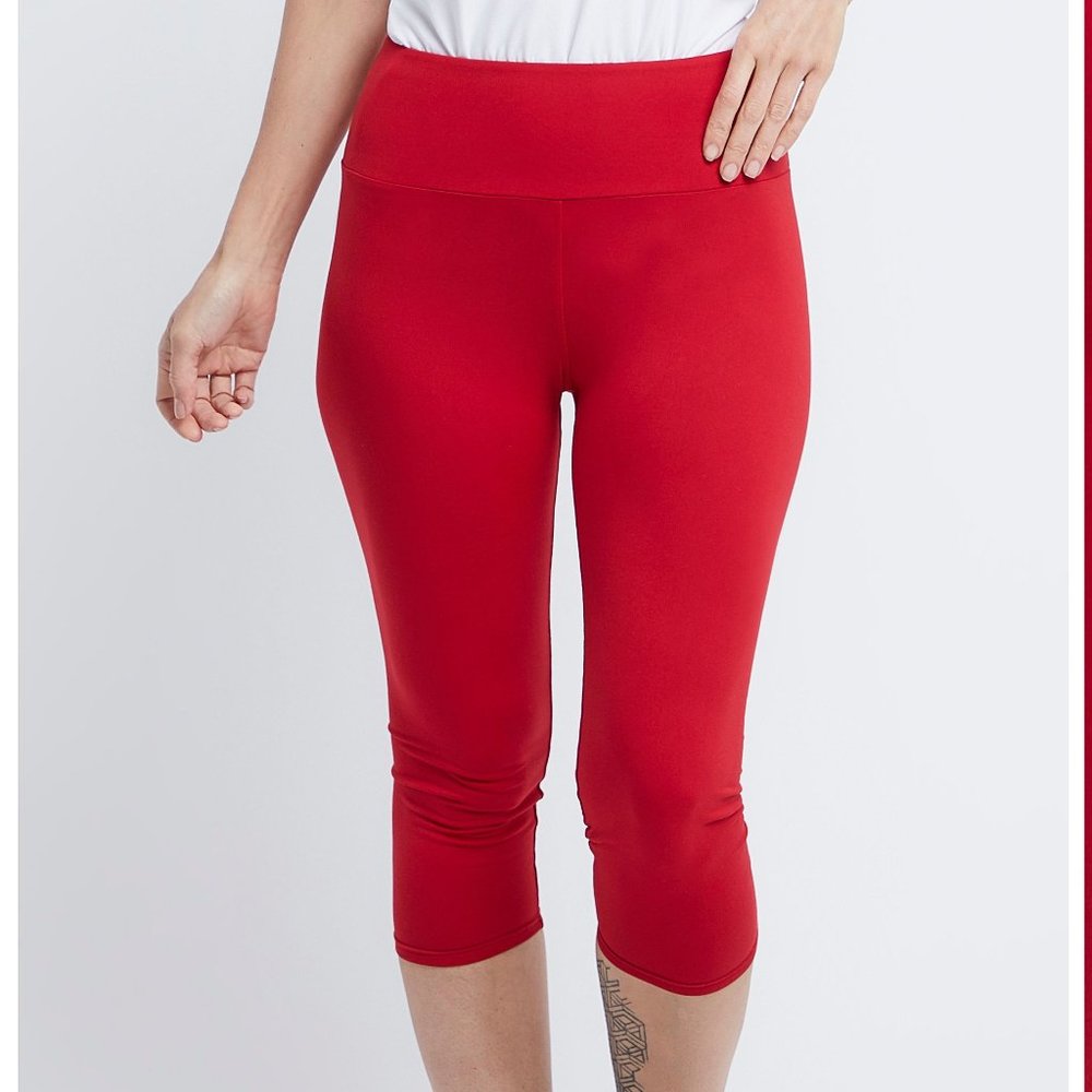 Piphany Red Mia Crop Leggings